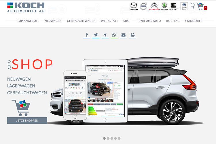 Das Unternehmen hat über die Jahre seine 2014 gestartete Onlinepräsenz weiterentwickelt. Im Herbst 2018 startete schließlich der Fahrzeugshop, über den Kunden ihre Wunschautos verbindlich bestellen können. (VCG)