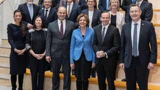 Die rheinland-pfälzische Landesregierung und der Vorstand von BASF haben in Ludwigshafen über die Entwicklung der BASF und des Standorts Ludwigshafen beraten. (BASF)