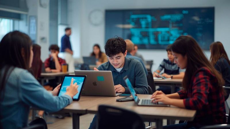 Gastautor David Hammen ist sicher: Die Zukunft digitaler Bildung entscheidet sich nicht im App-Store, sondern im durchdacht geplanten Lernraum.(Bild:  KI-generiert)