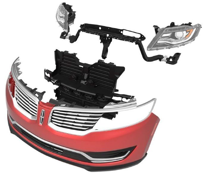 Neudesign eines automobilen Frontend-Moduls in Kunststoff. (Altair)