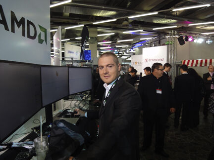 Max Muth, AMD zum Gamen reichten ihm dieses Mal nur 3 Monitore (Archiv: Vogel Business Media)