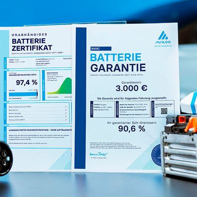 AVILOO Batterie-Garantie – Gratis zu jedem Batterie-Zertifikat (Bild: AVILOO GmbH)