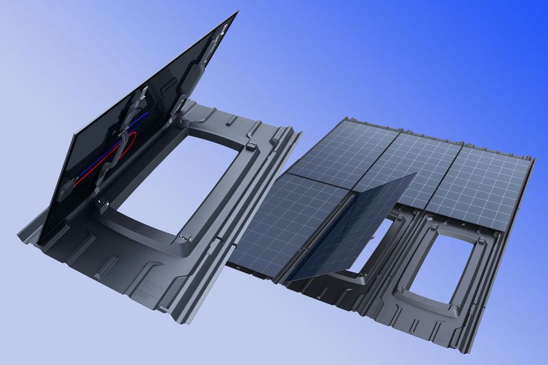 Das neue dachintegrierte Photovoltaik-Konzept aus der ADVANCE-Serie stellt Schott Solar auf der Intersolar erstmals vor. Es besteht aus zwei Teilen: einer multifunktionellen Wanne aus dem BASF-Kunststoff Ultramid B High Speed und einem rahmenlosen Doppelglasmodul. Es ist für große Dachflächen von Industrie- oder Landwirtschaftsgebäuden konzipiert. (Archiv: Vogel Business Media)