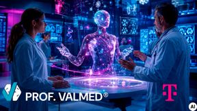 Als CE-Klasse-IIb-zertifiziertes Large Language Model soll Prof. Valmed die Entscheidungsfindung über alle medizinischen Fachgebiete hinweg erleichtern. (Bild: Deutsche Telekom / KI-generiert)