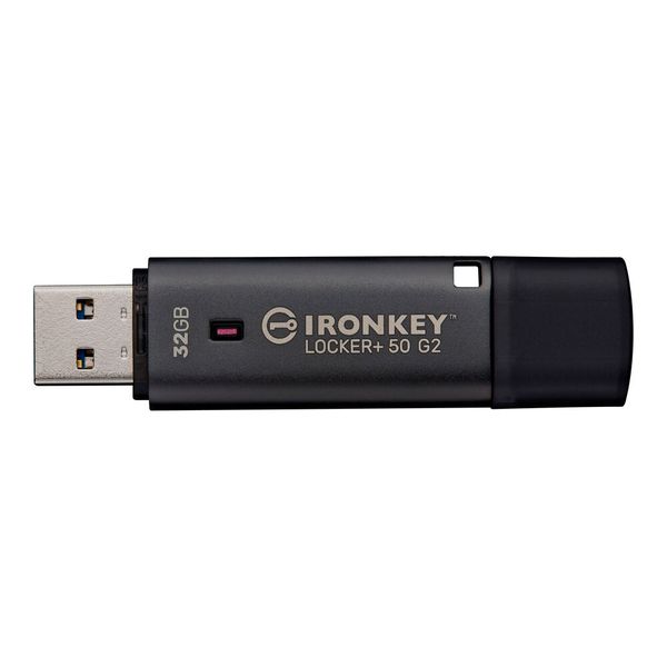 Kingston bietet den IronKey Locker+ 50 G2 mit Speichergrößen zwischen 32 und 256 GB an. Für den physischen Schutz der Daten sorgt ein stabiles Metallgehäuse.   (Bild: Kingston)