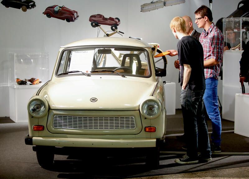 The Trabant, with its plastic exterior body panels, ruled the roads of East Germany before reunification. (Source: Messe Dusseldorf)