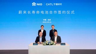 Nio and its battery supplier CATL aim to develop particularly long-lasting electric vehicle batteries – specifically for use in the manufacturer's battery swap stations. (Image:Nio)