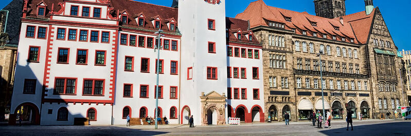 Altes und neues Rathaus in Chemnitz