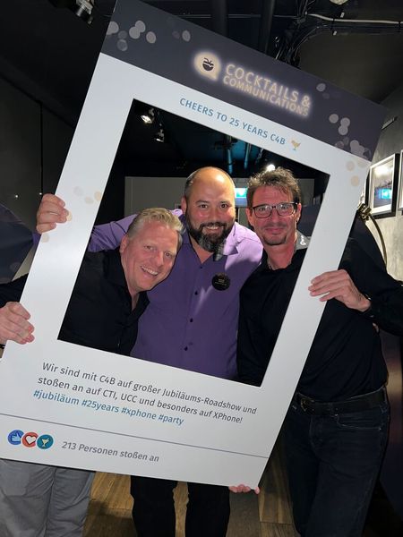 Daniel Faßhauer (Telefon- & Fernmelde-Service), Marcel Heusig (UP Data) und Dirk Rheinländer (Telefon- & Fernmelde-Service) (Bild: C4B)