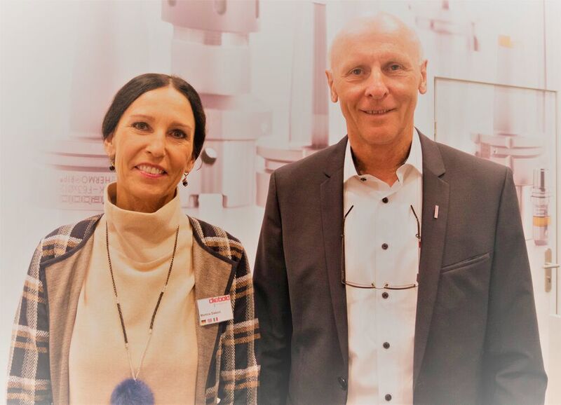 Prokuristin Martina Diebold und Geschäftsführer Hermann Diebold von der Helmut Diebold GmbH & Co. Goldring‐Werkzeugfabrik: „Wir sind aktuell mit Industrie 4.0 auf dem Gebiet Digitalisierung sehr aktiv. Einen ersten Vorgeschmack gibt es auf der Metav 2020 zu sehen.“ (N. Fecht)