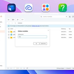Erstellung eines neuen Freigabeordners in File Station mit festgelegtem Namen für die spätere SMB-Nutzung. (Bild: Joos – QNAP)