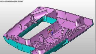 Das Formenbau-Modul in ZW3D teilt Kunststoffteile automatisch auf die Formhälften auf - manuelle Eingaben sind möglich. (Bild: Encee CAD/CAM Systeme)