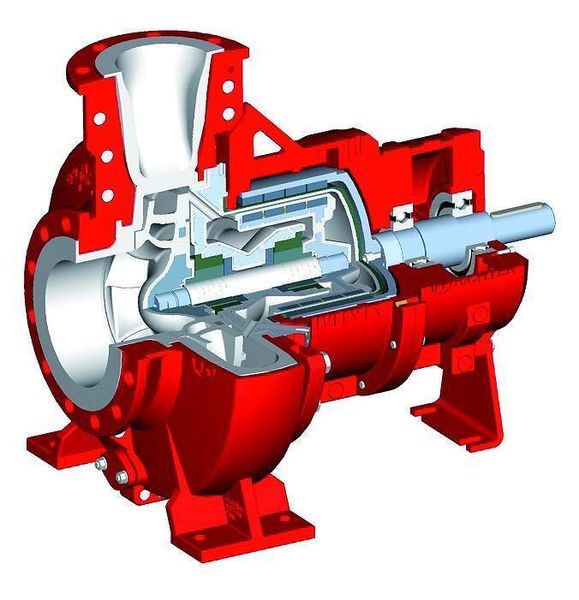 Es muss nicht immer Metall sein: PFA/PTFE-ausgekleidete Magnetkupplungspumpe MNK 200-150-315 von Richter Chemie-Technik.  (Bild: Richter Chemie-Technik)
