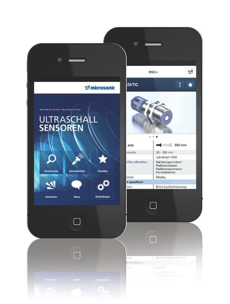 Die Microsonic-App stellt detaillierte Sensor-Informationen und die jeweiligen Bedienungsanleitungen zur Verfügung. (Bild: Microsonic)