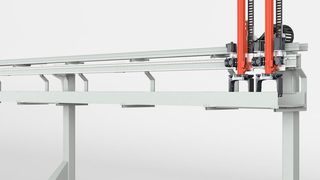 Das Ladeportal LP 100 kann auch mit größeren Abständen zwischen den Stützen gebaut werden. (Liebherr)
