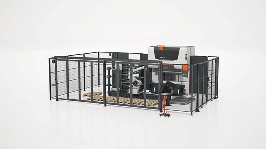 Die neue Xpert Pro Midsize Bending Cell ist speziell auf die Anforderungen mittelgrosser Fertigungsbetriebe zugeschnitten.(Bild:  Bystrnoic)