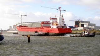 Das Containerschiff Emma — kurz vor der Auslieferung im Dezember 2007 (Archiv: Vogel Business Media)