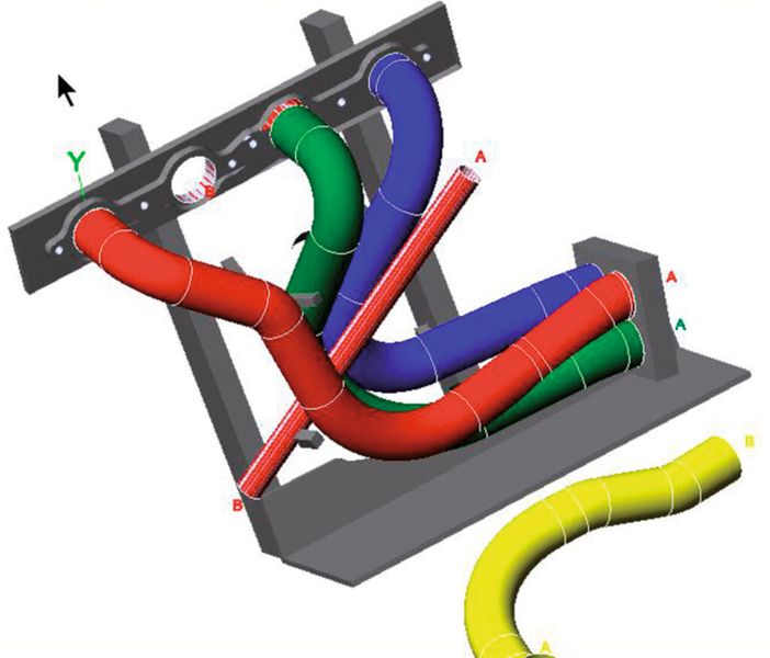 Bild 1: Die Rohrbiegesoftware Tezet-CAD optimiert die Zusammenarbeit zwischen Konstruktion und dem Bediener der Biegemaschine. (Bild: Tezet Technik)