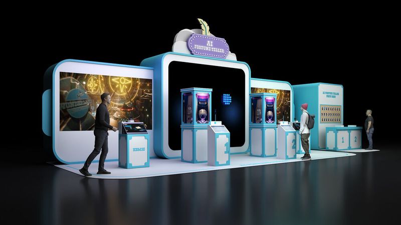 SK Hynix sieht sich auf der CES als Vorreiter im Feld der Künstlichen Intelligenz und zeigt die Technologie für extrem leistungsstarke Speicherprodukte, den Kern zukünftiger KI-Infrastrukturen. In einem gemeinsamen Themepark namens SK Wonderland, der gemeinsam mit SK Inc, SK Innovation und SK Telecom bereitgestellt wird, finden Interessierte einen Wahrsager, der von der generativen Künstlichen Intelligenz HBM3E gesteuert wird. Präsentiert werden außerdem diverse Hardware-Lösungen für Künstliche Intelligenz, etwa den CXL-2.0-Speicher mit 96 GB und 128 GB, die ab der zweiten Jahreshälfte ausgeliefert werden könnten. (Bild: SK Hynix)