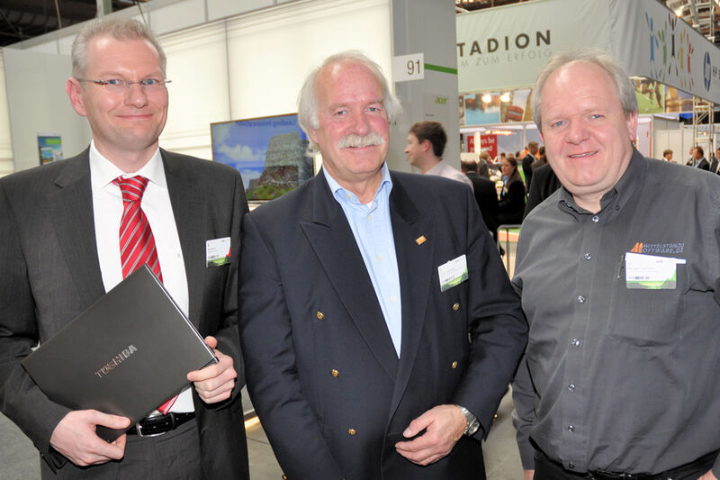 Kai Peter Zimmer, Toshiba, Volker Stratmann, Stratmann IT-Service, und Michael Suermann, S&S Software, und Service (von links nach rechts) (Archiv: Vogel Business Media)