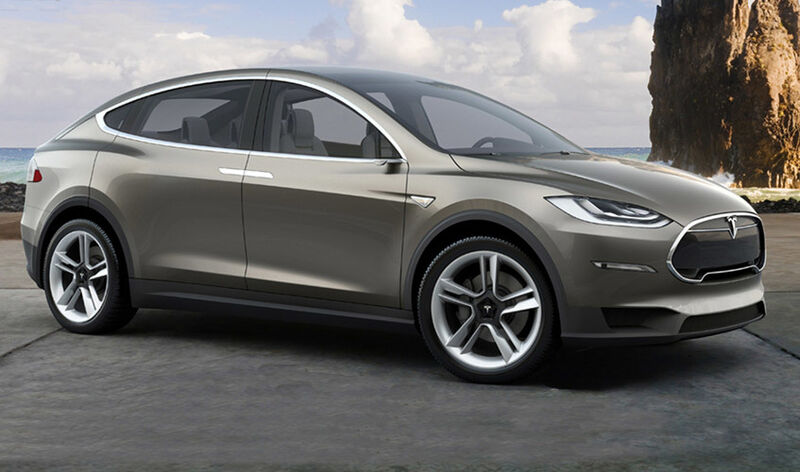Das Model X wird mit einer 60 oder 85 kWh starken Batterie sowie Dual-Motor mit Allradantrieb angeboten. Die Produktion soll noch 2014 anlaufen, 2015 sollen die ersten Modelle ausgeliefert werden. (Foto: Tesla)