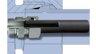 Rohrverbindung mit gestauchtem Dichtkegel, der das Fehlerrisiko einer Schneidringmontage ausschließt. 
Diese Verschraubung sorgt für eine Leckagesicherheit von zehn bis 15 Jahren. Bild: Voss (Archiv: Vogel Business Media)
