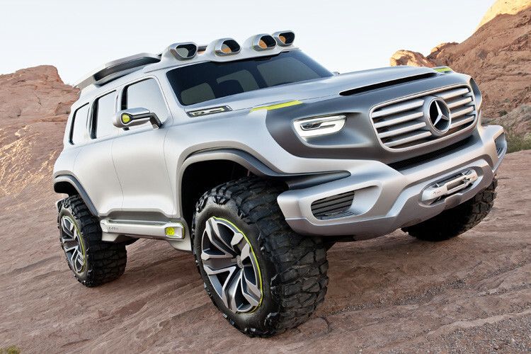 Reminiszenz an die gute, alte G-Klasse: Der SUV-Saurier, der seit seinem Debüt vor über 30 Jahren jeder Mode getrotzt hat, wird auf dem Storyboard der Designer zum Ener-G-Force. (Foto: Mercedes)