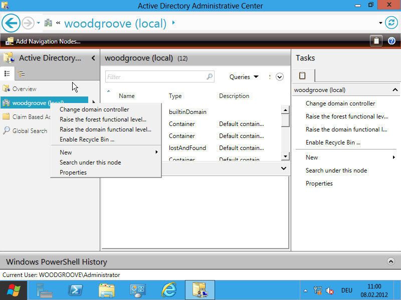 Abbildung 2: Aktivieren des Papierkorbs im Active Directory Administrative Center  (Bild: Thomas Joos)