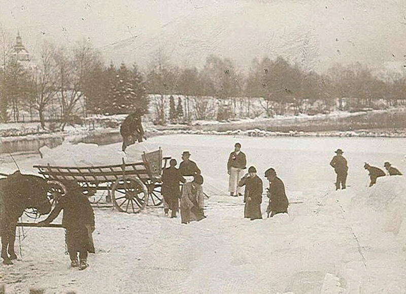 Eis aus Seen war im 19. Jahrhundert das Kältemittel. Linde revolutioniert die Kältetechnik. (Bild: gemeinfrei)