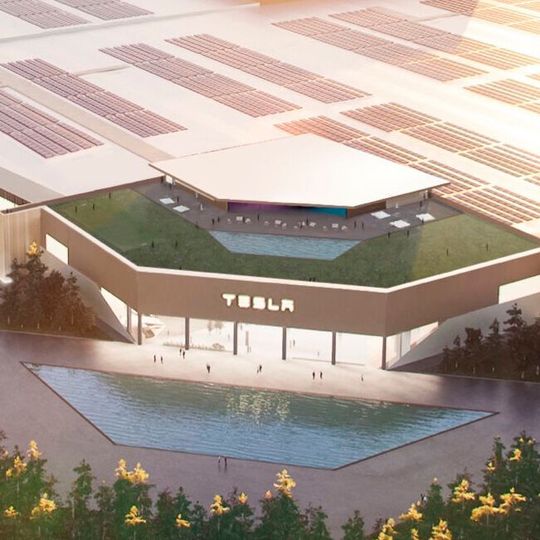 Elon Musk hat bei Twitter einen ersten Ausblick auf die Fabrik in Grünheide gegeben.(Bild:  Tesla)