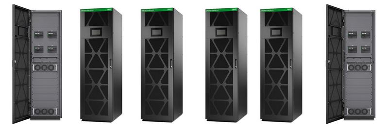Die USV „Easy 3-Phase Modular“ stammt von Schneider Electric und bietet Stromversorgung unter anderem mit Redundanzfunktionen im Bereich 50 bis 250 Kilowatt. 