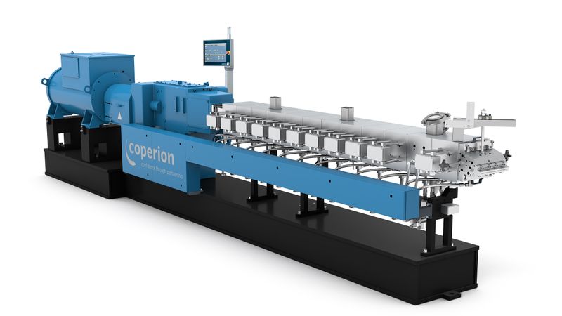 ZSK Mc18 Hochtemperatur-Doppelschneckenextruder von Coperion(Bild:  Coperion)