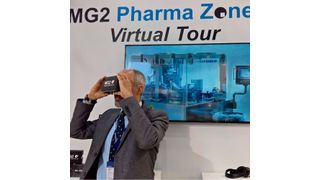Visitors at the stand could make a virtual tour of the MG2 Pharma Zone. (MG2)