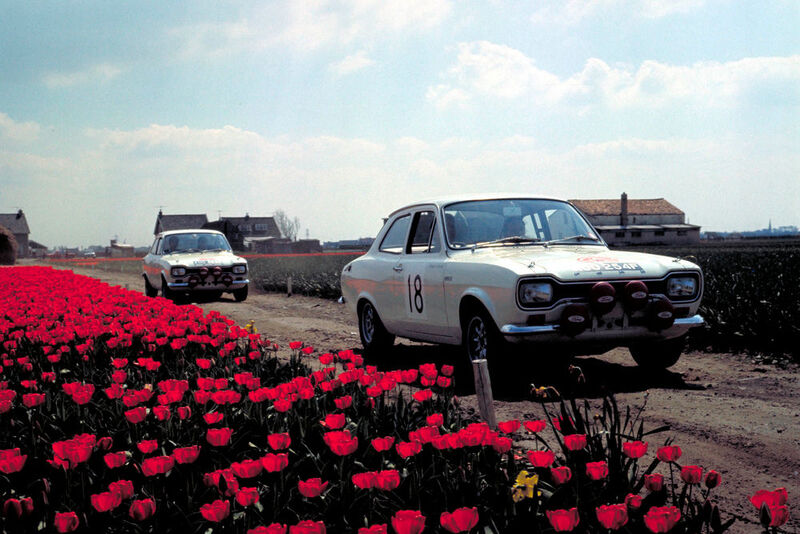 Die erste Generation als Teilnehmer der Clark-Porter Tulip Rallye im Jahr 1968. (Bild: Ford)