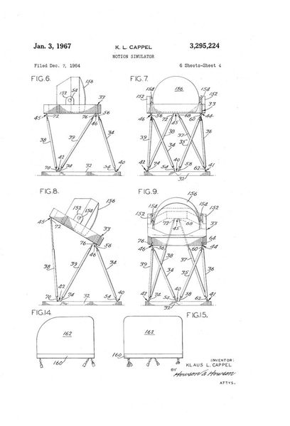 Die Ideen der Wissenschaftler haben beispielsweise in Form von Flugsimulatoren oder 4-D-Kinos bis heute überlebt. (US-Patentamt, gemeinfrei)