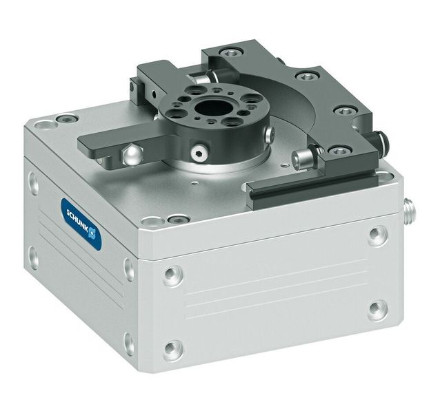Mithilfe seiner intelligenten Auto-Learn-Technologie passt das verschleissarme Schwenkmodul Schunk ERP sein Bewegungsprofil automatisch an das jeweilige Teilegewicht an.  (Schunk)