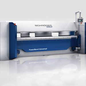 Die Schwenkbiegemaschine Powerbend Universal für Stahlbleche bis 4 mm Dicke.