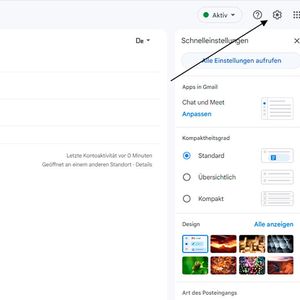 Aufrufen der Einstellungen in Google Mail für das Anpassen der Posteingangssortierung. (Bild:  Joos - Google)