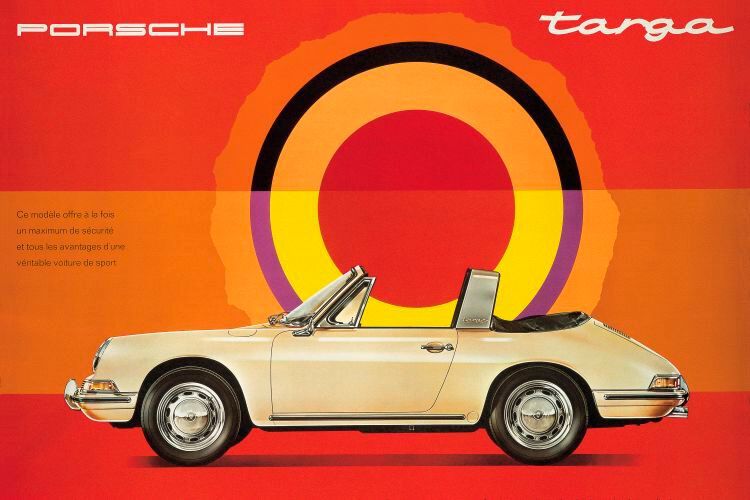 Anfangs war der Dachheckbereich wie bei einem Cabrio ein „Faltdach“ mit Kunststoffscheibe. Ein fest verbautes Glasdach gab es ab dem Modelljahr 1969 gegen Aufpreis. (Bild: Porsche AG)