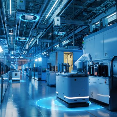 Autonomous mobile manipulation robots can perform a wide range of tasks in a modern factory, from loading machines to quality control. (Image:Delta)