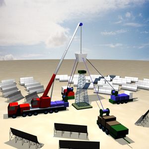 Konzept für einen zum Seilroboter erweiterten Kran.