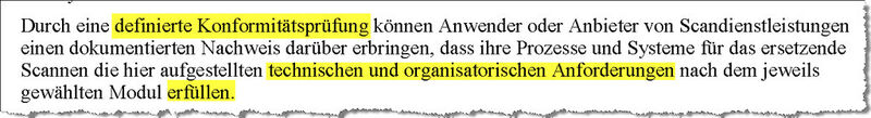 2.: Auch Konformitätsbehauptungen zur TR Resiscan können eine Rechtssicherheit nicht steigern (TR Resiscan, Seite 9). (Zöller & Partner)