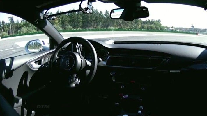 Der Audi RS 7 concept am Limit: fahrerlos rund um den Hockenheimring (Audi)