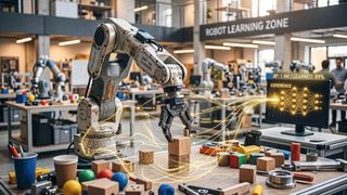 Die „Kindheit“ der Roboter: Strukturierte Trainingsumgebungen liefern die entscheidenden Praxisdaten, die KI-Modelle für eine verlässliche Autonomie benötigen. (Bild: Gemini / KI-generiert)