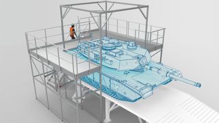 Stairways and platforms are used widely in maintenance and assembly areas in the aerospace and defence sectors. (Source: item)