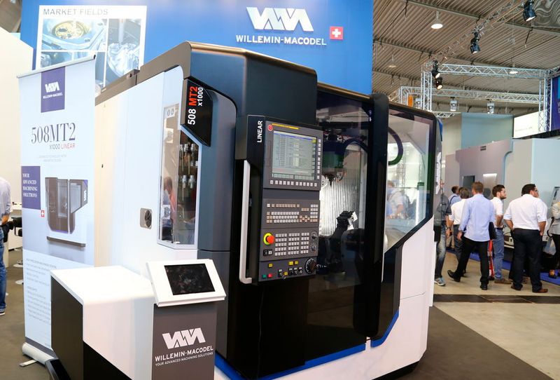 Bei Wilhemin-Macodel stand das Hochpräzisions-Bearbeitungszentrum 508MT2 mit automatischer Rückseitenbearbeitung im Fokus des Messeauftritts. (Anne Richter, SMM)