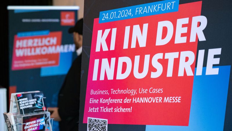 Für die Hannover Messe gehört KI aktuell zu den wichtigsten Themen der Branche. Die KI-Konferenz in Frankfurt soll darauf einstimmen.(Bild:  Hannover Messe)