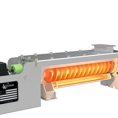 Das Herzstück der Technologie ist eine elektrisch beheizte Schneckenwelle mit einem hermetisch abgeschlossenen Kern. (Bild: Köllemann)