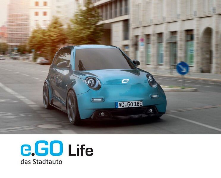 Der E.Go Life kommt in drei Leistungsstufen: Mit 20, 40 und 60 kW. Die Basisversion mit 20 kW hat laut Hersteller eine reale Reichweite von 104 km.  (E.Go Mobile AG)