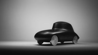 Ein sogenannter Jaray-Audi, ein aerodynamisches Konzeptfahrzeug in den 20er-Jahren von dem Ingenieur Paul Jaray entworfen, als Plastik. (Bild: August Horch Museum)